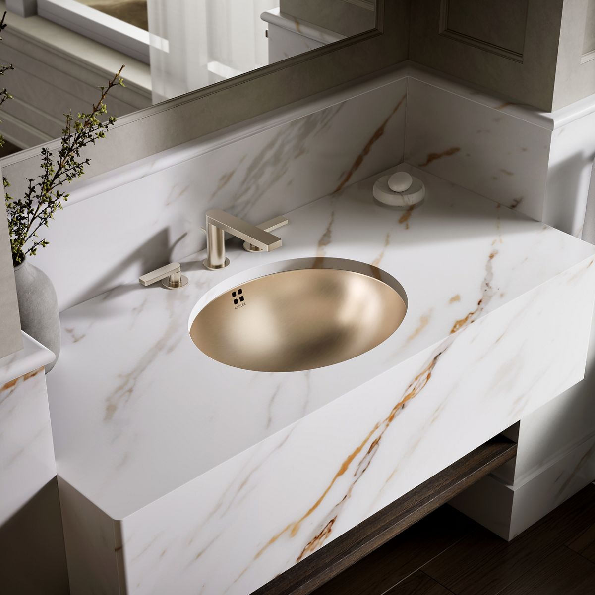 Bachata® 20" oval drop-in/undermount bathroom sink
