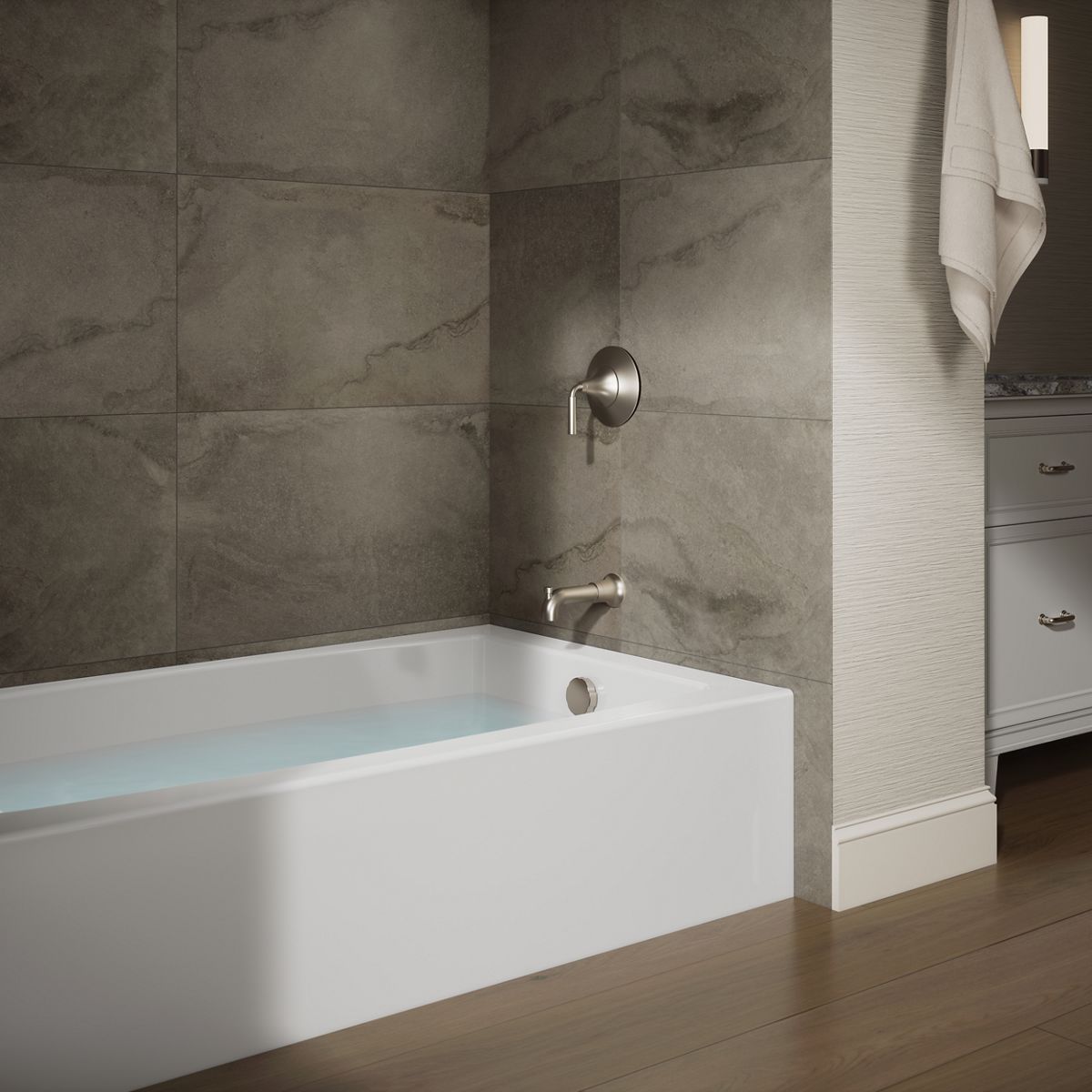 Entity® 60" x 36" alcove bath with right drain