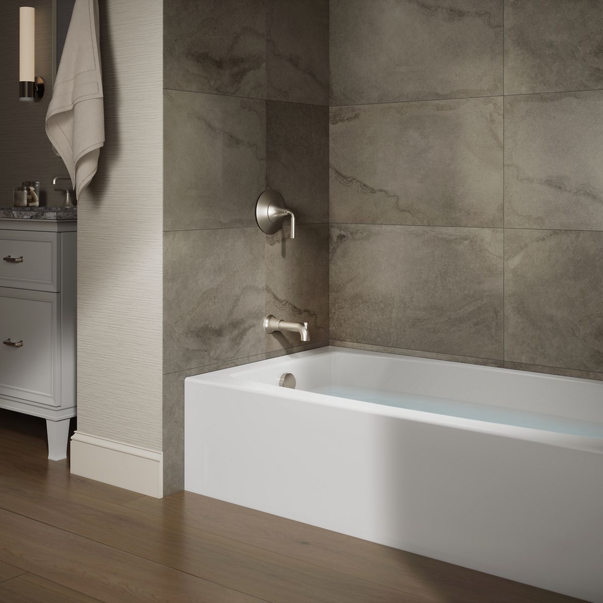 Entity® 60" x 32" alcove bath with left drain