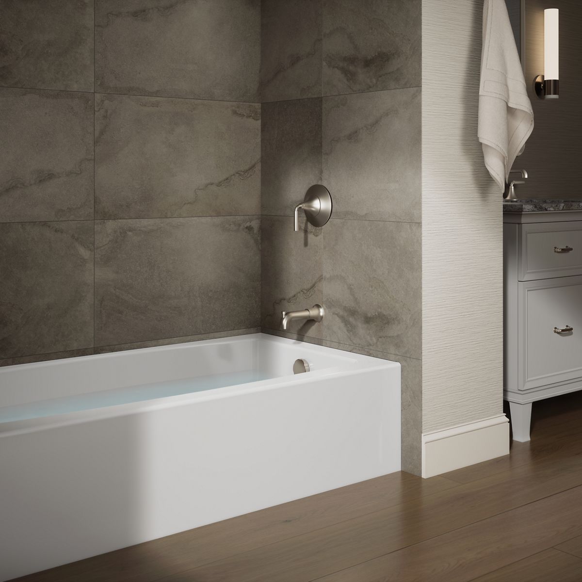 Entity® 60" x 32" alcove bath with right drain