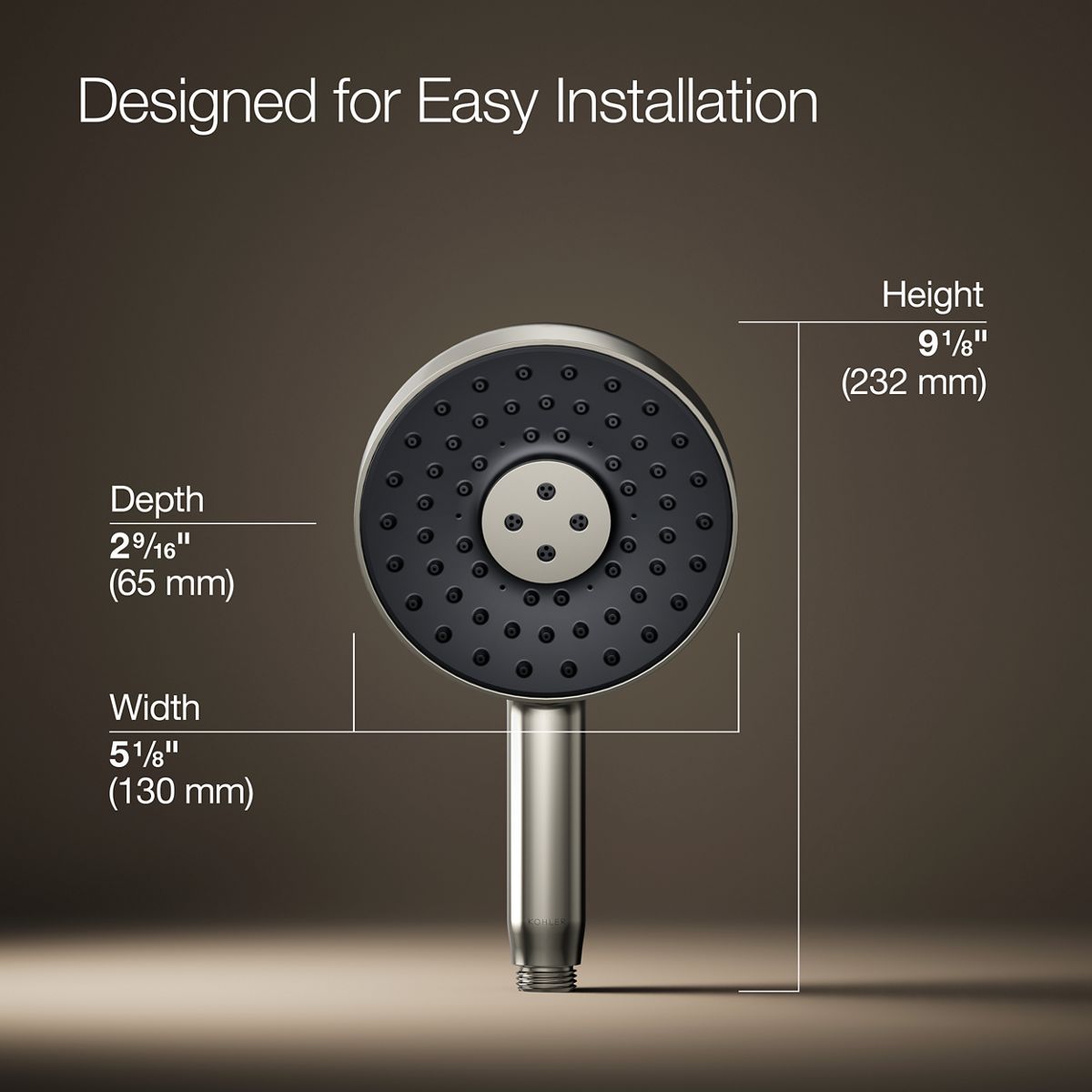 Statement® Round three-function handshower, 2.5 gpm