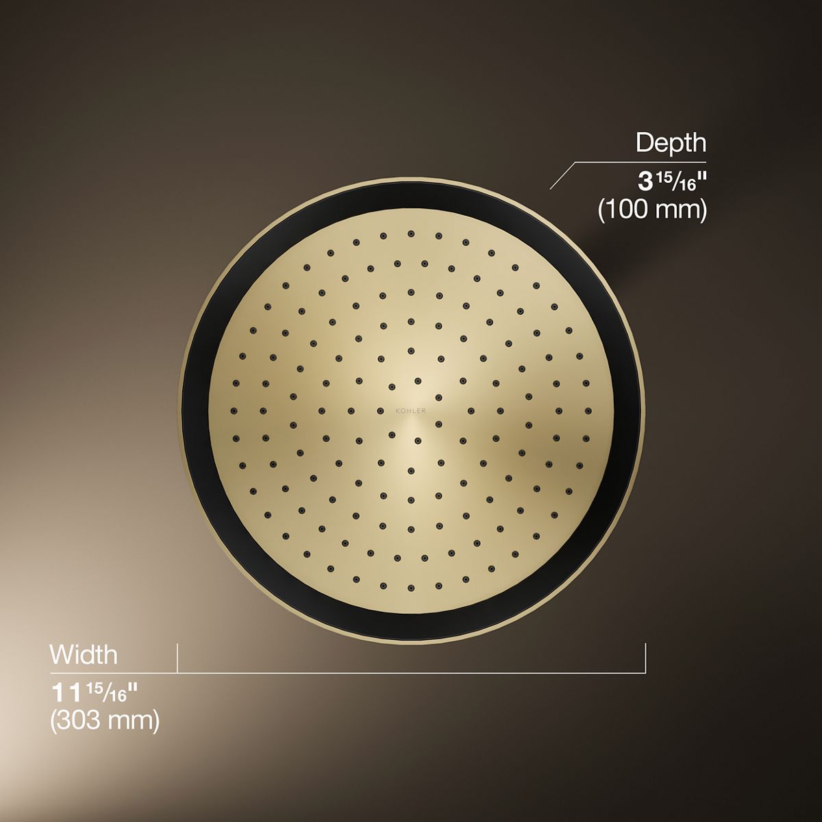Statement® Round 12" single-function rainhead, 1.75 gpm