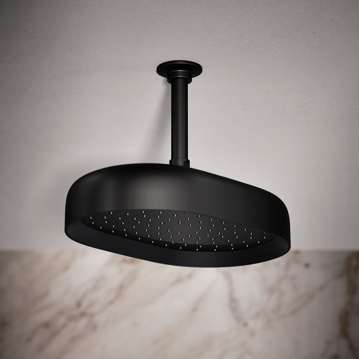 Statement® Oblong 12" single-function rainhead, 2.5 gpm