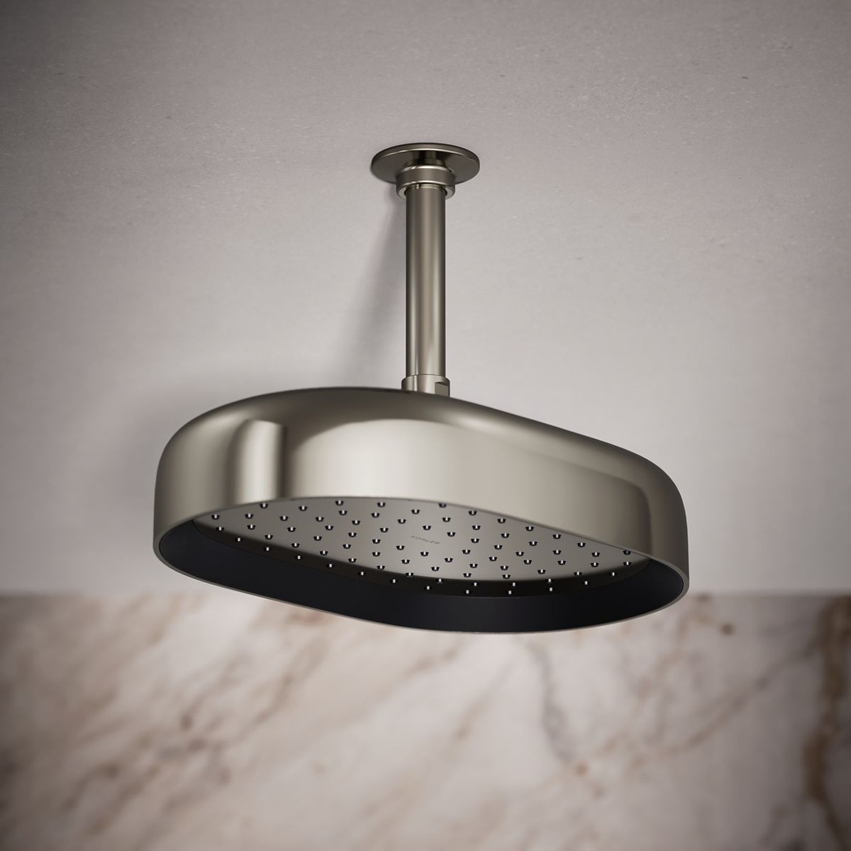 Statement® Oblong 12" single-function rainhead, 2.5 gpm