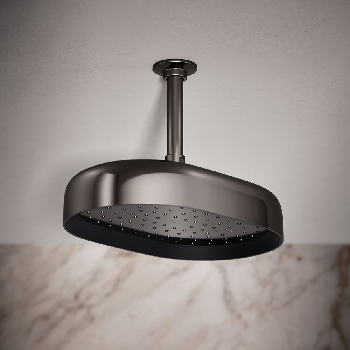 Statement® Oblong 12" single-function rainhead, 2.5 gpm