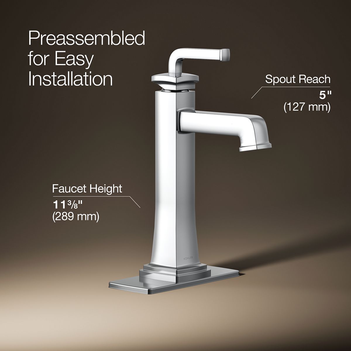 Riff® Tall single-handle bathroom sink faucet, 0.5 gpm