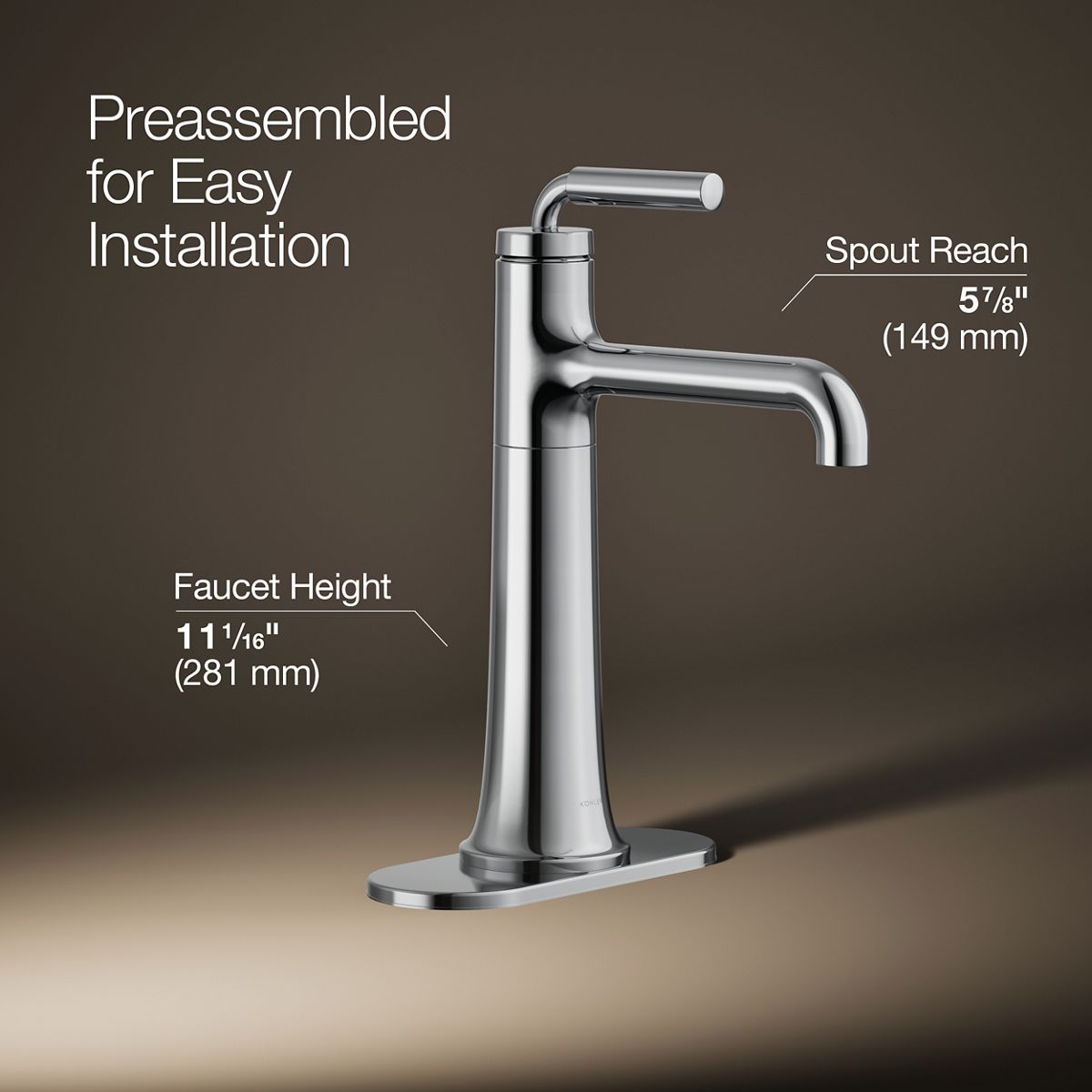 Tone™ Tall single-handle bathroom sink faucet, 1.2 gpm