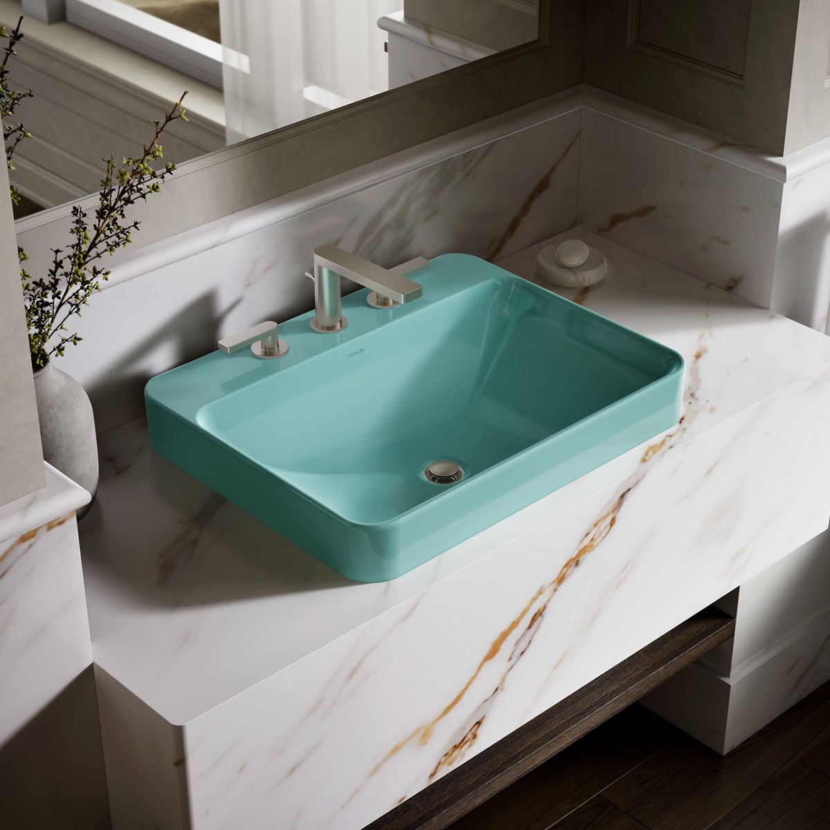 Vox® 23" rectangular vessel bathroom sink
