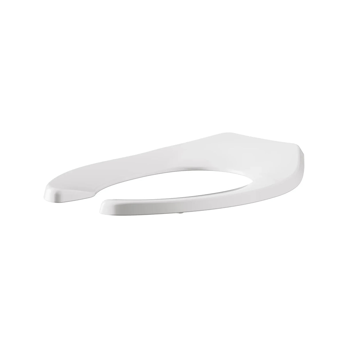 Commercial Heavy Duty Open Front Elongated Toilet Seat with EverClean® Surface and Self-sustaining Hinges
