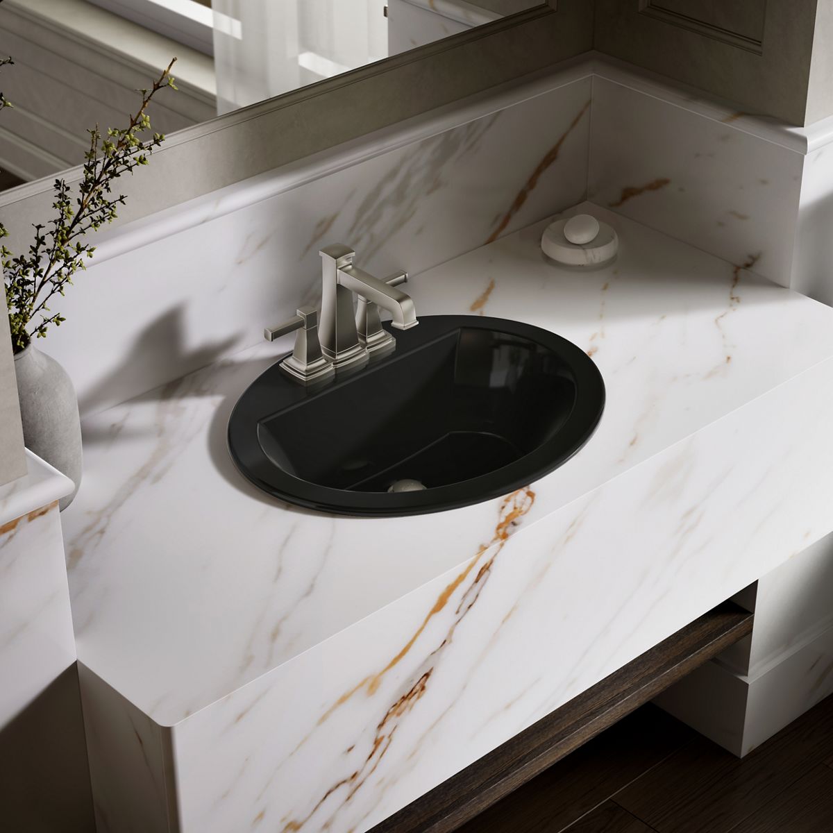 Bryant® 20-1/4" oval drop-in bathroom sink