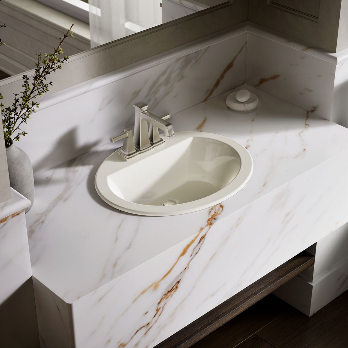 Bryant® 20-1/4" oval drop-in bathroom sink