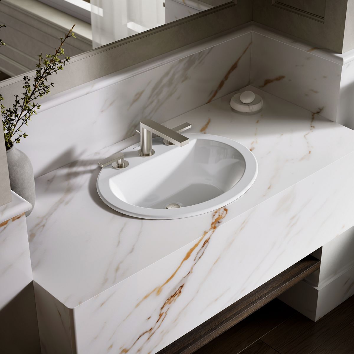 Bryant® 20-1/4" oval drop-in bathroom sink
