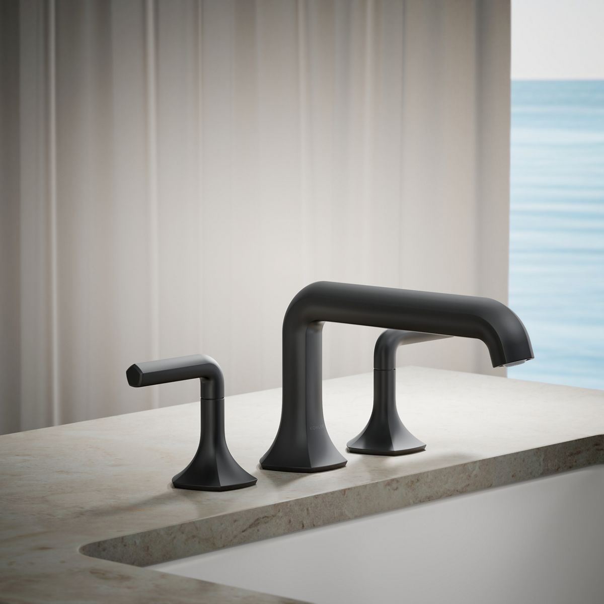 Occasion® Deck-mount bath spout with Straight design