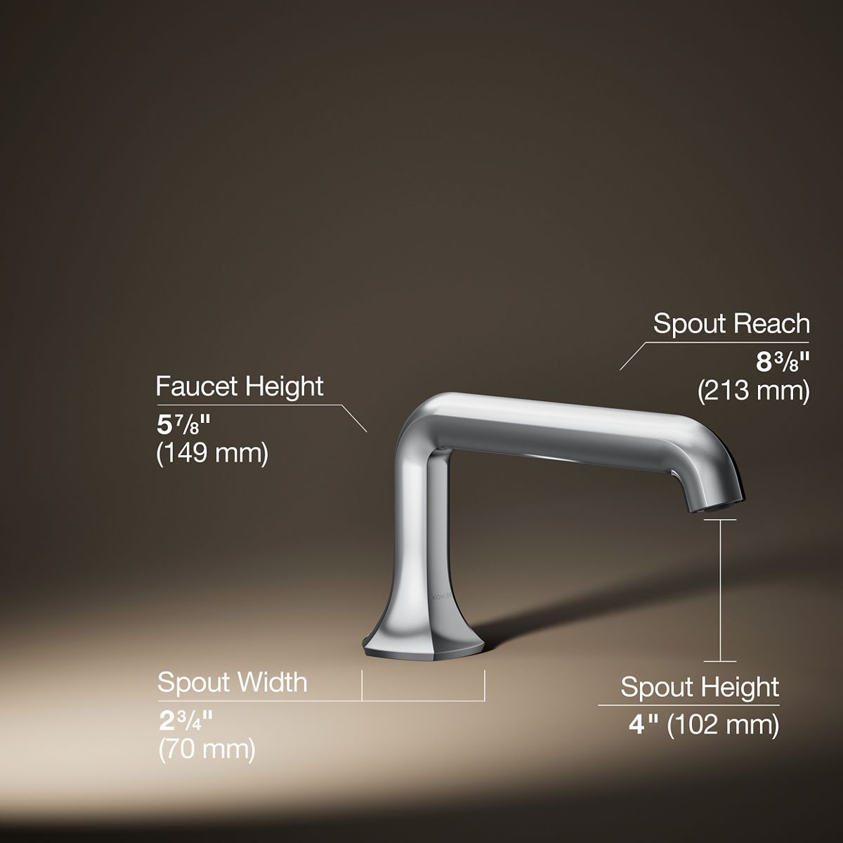 Occasion® Deck-mount bath spout with Straight design