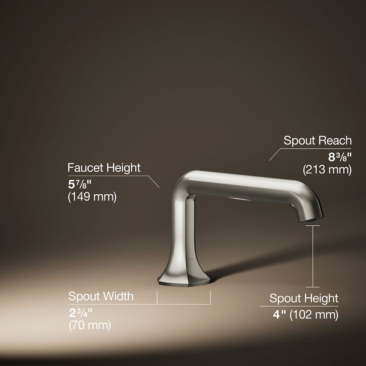 Occasion® Deck-mount bath spout with Straight design