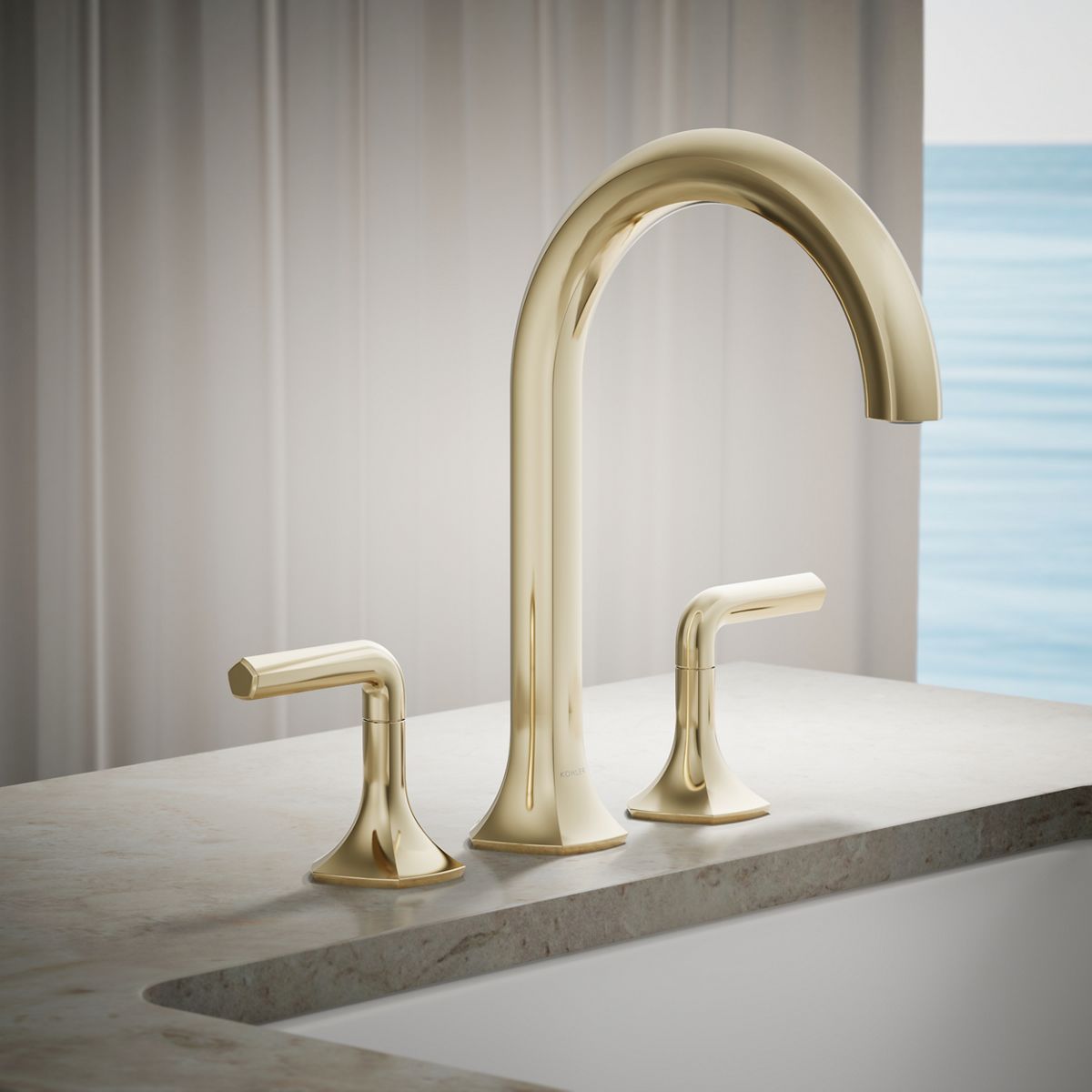 Occasion® Deck-mount bath faucet handles with Lever design