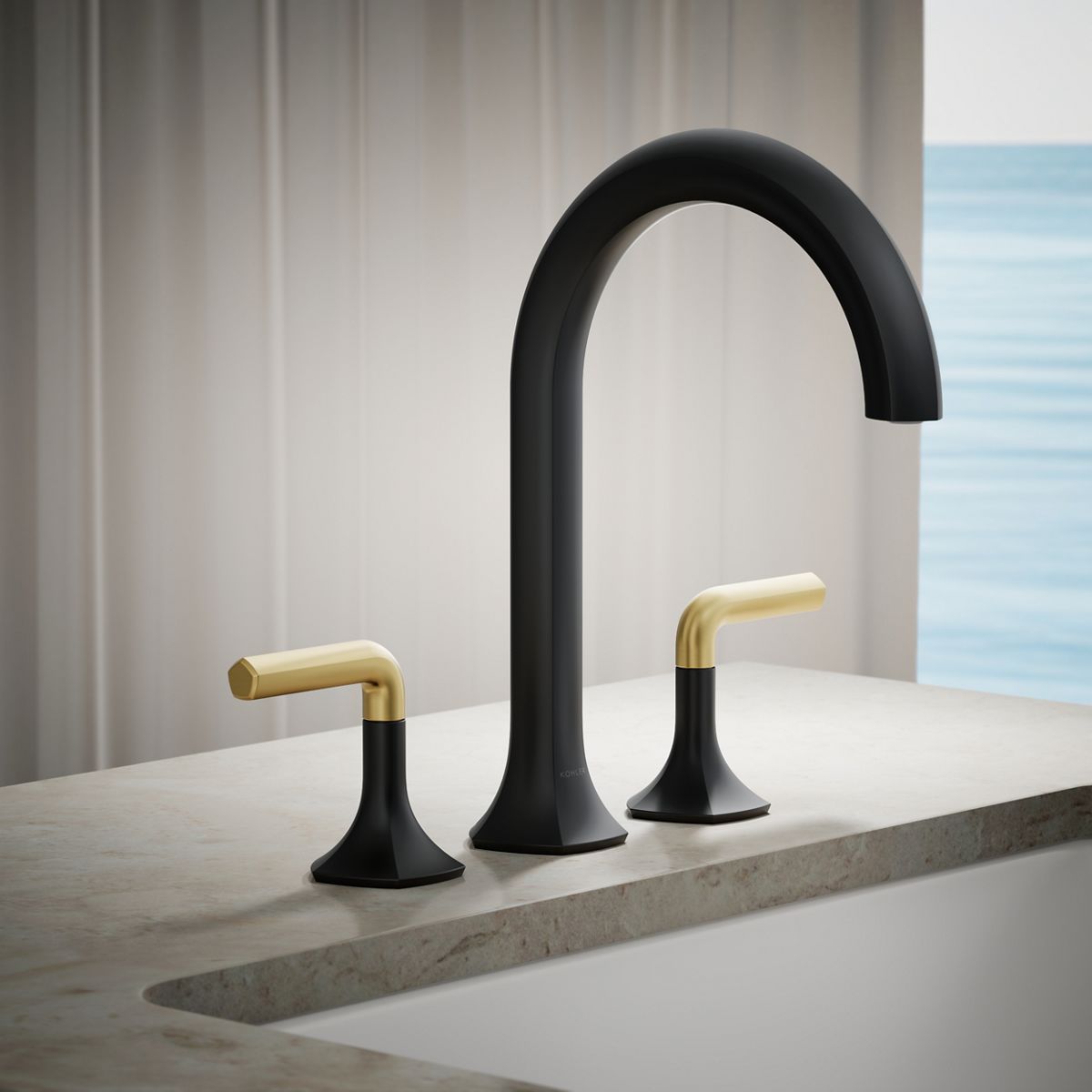 Occasion® Deck-mount bath faucet handles with Lever design