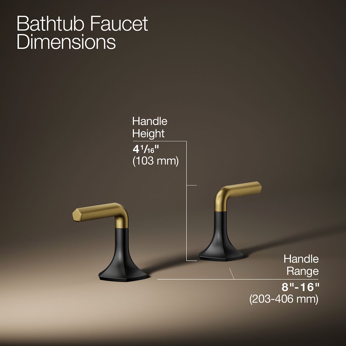 Occasion® Deck-mount bath faucet handles with Lever design