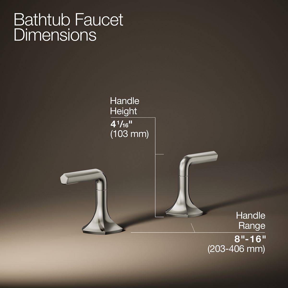 Occasion® Deck-mount bath faucet handles with Lever design