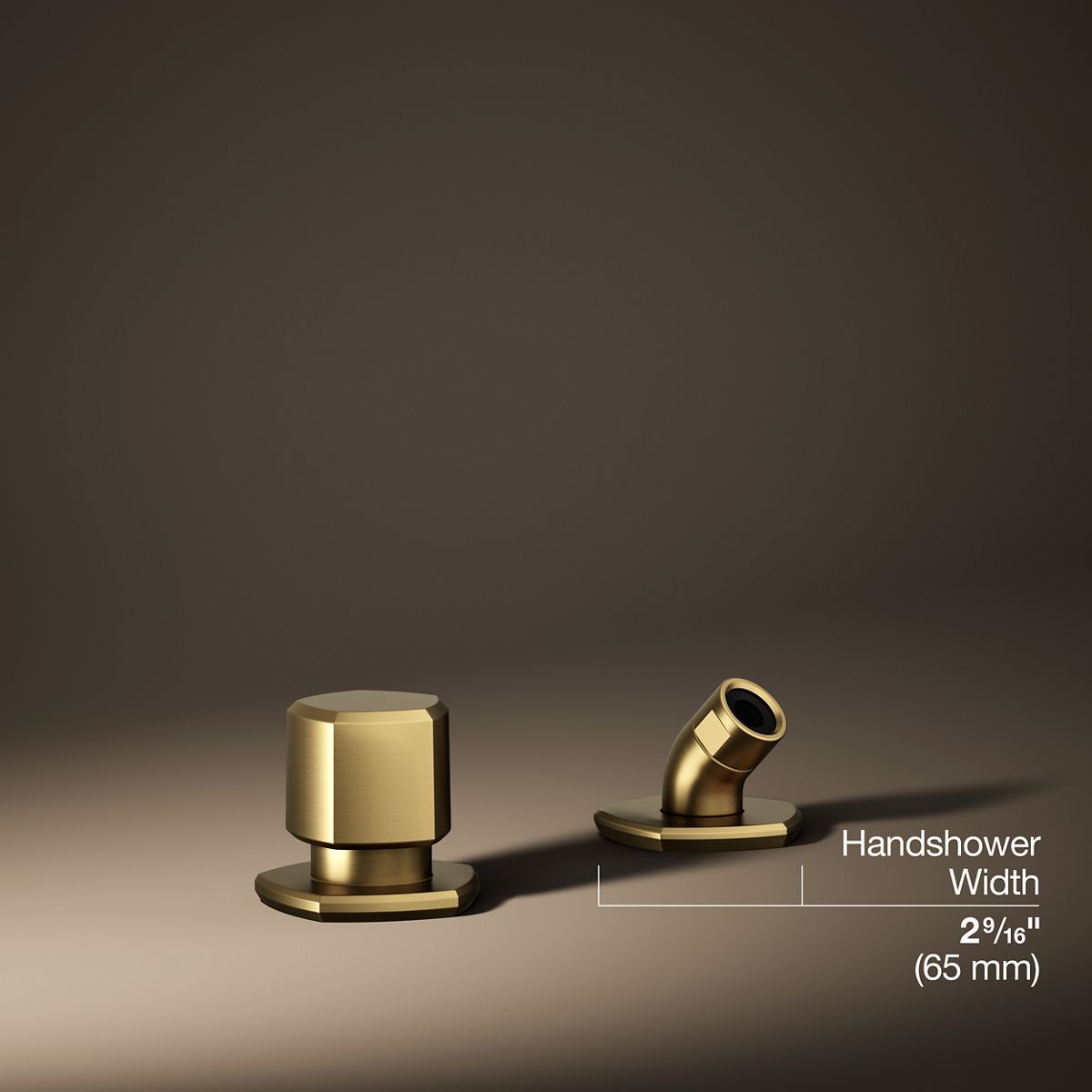 Occasion® Deck-mount handshower holder and two-way diverter valve