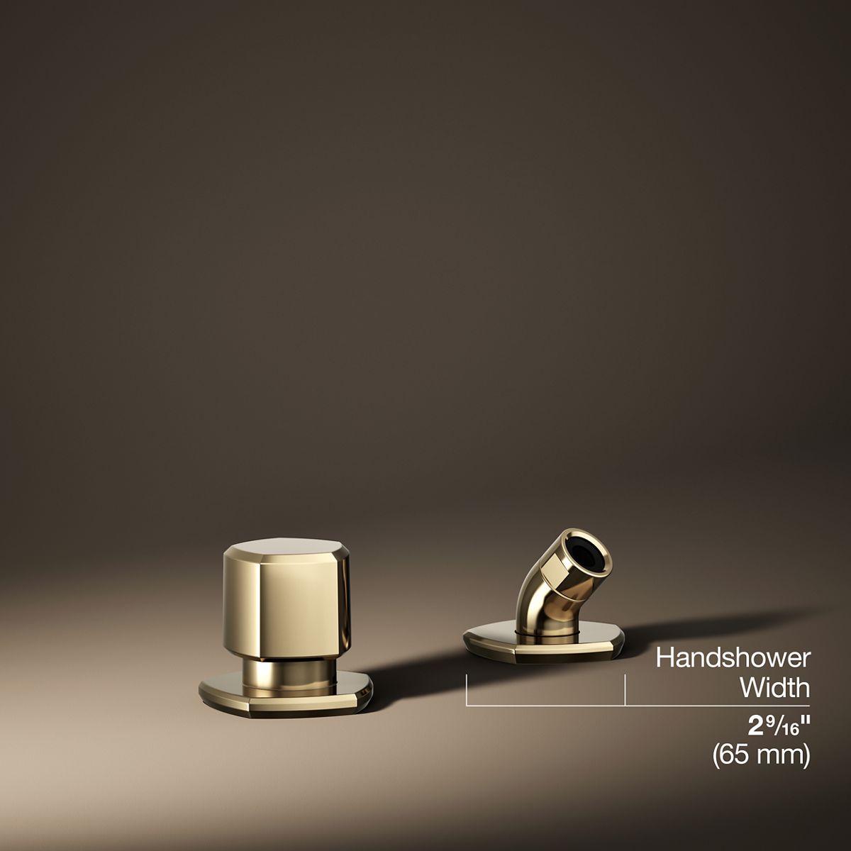 Occasion® Deck-mount handshower holder and two-way diverter valve