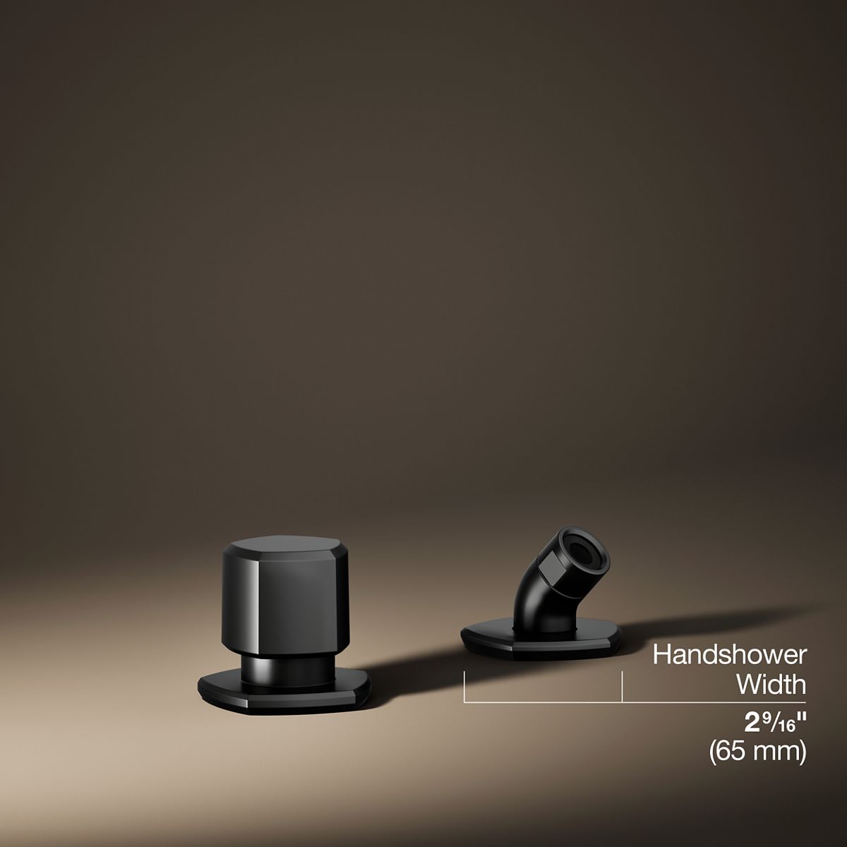 Occasion® Deck-mount handshower holder and two-way diverter valve