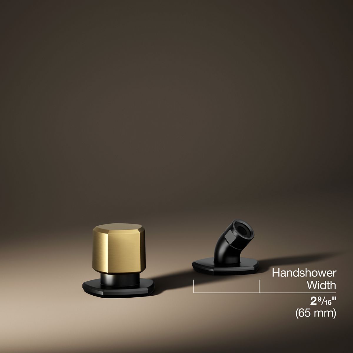 Occasion® Deck-mount handshower holder and two-way diverter valve
