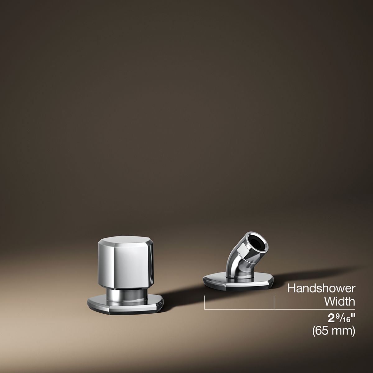 Occasion® Deck-mount handshower holder and two-way diverter valve