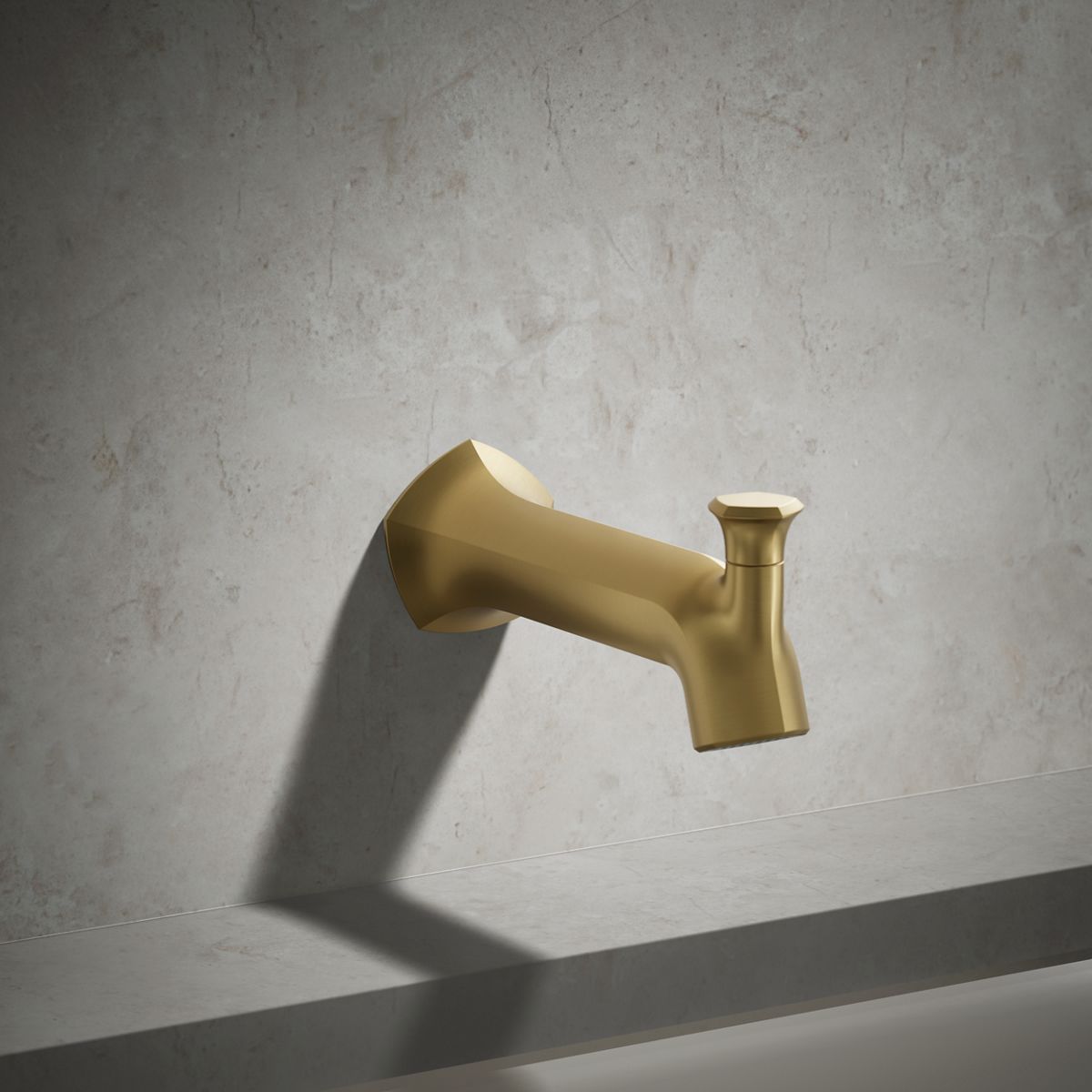 Occasion® Wall-mount bath spout with Straight design and diverter