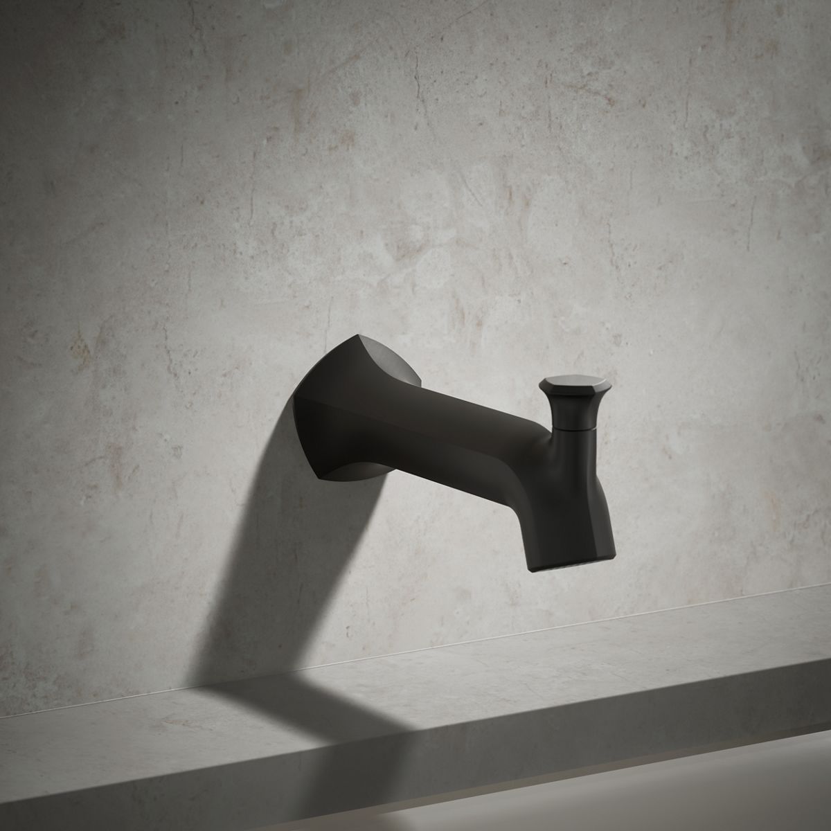 Occasion® Wall-mount bath spout with Straight design and diverter