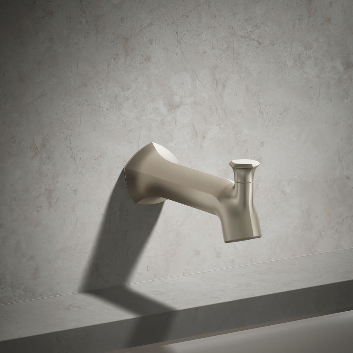Occasion® Wall-mount bath spout with Straight design and diverter