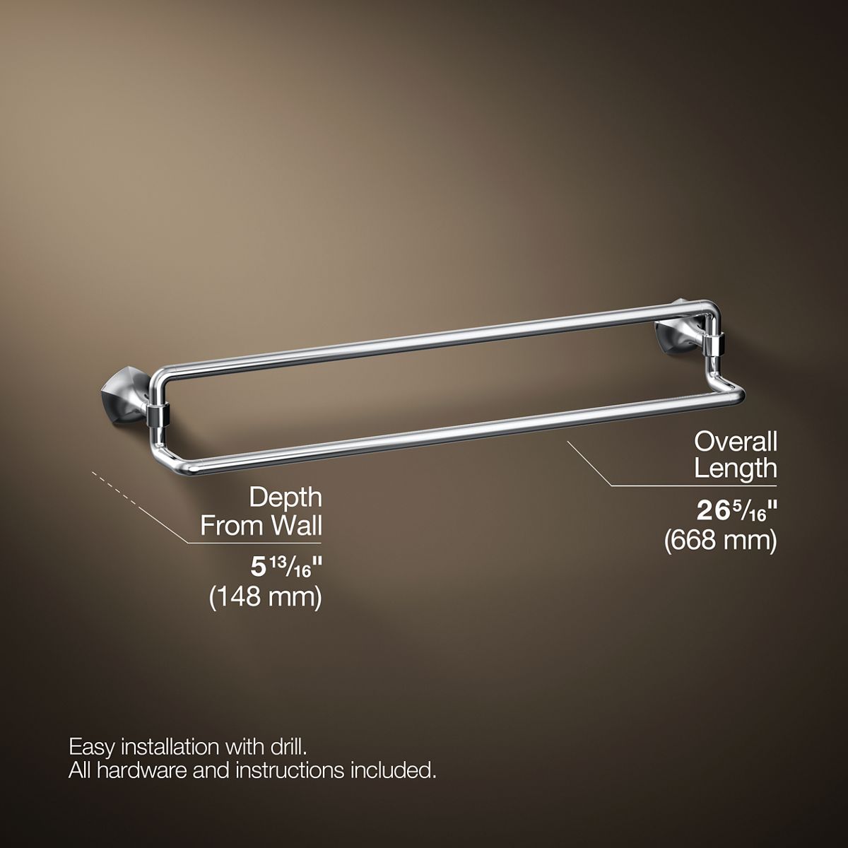 Occasion® 24" double towel bar