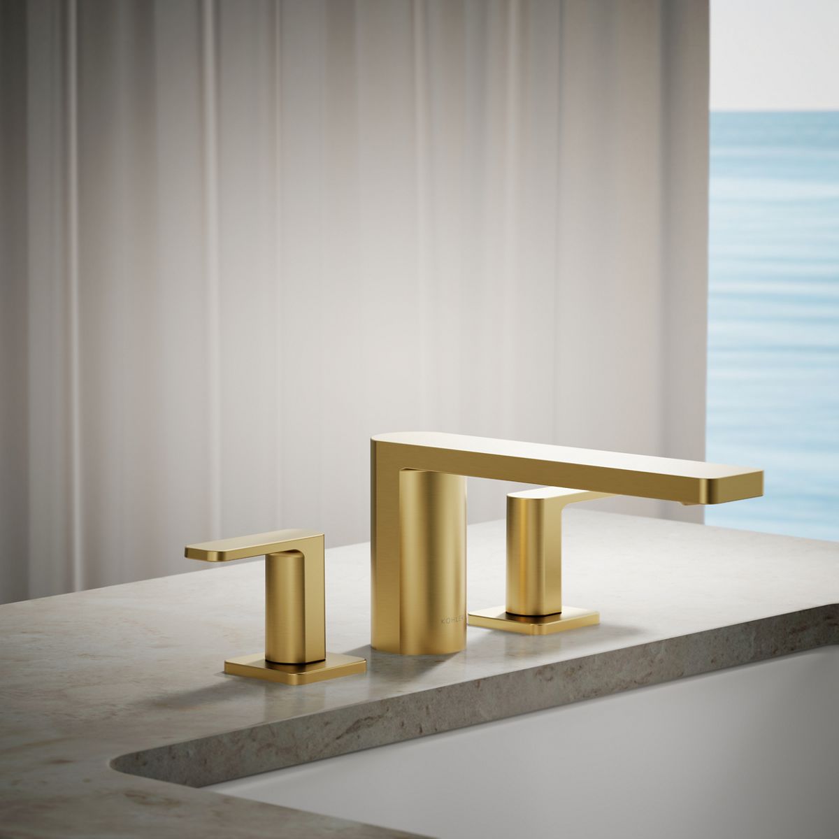 Parallel® Deck-mount bath faucet
