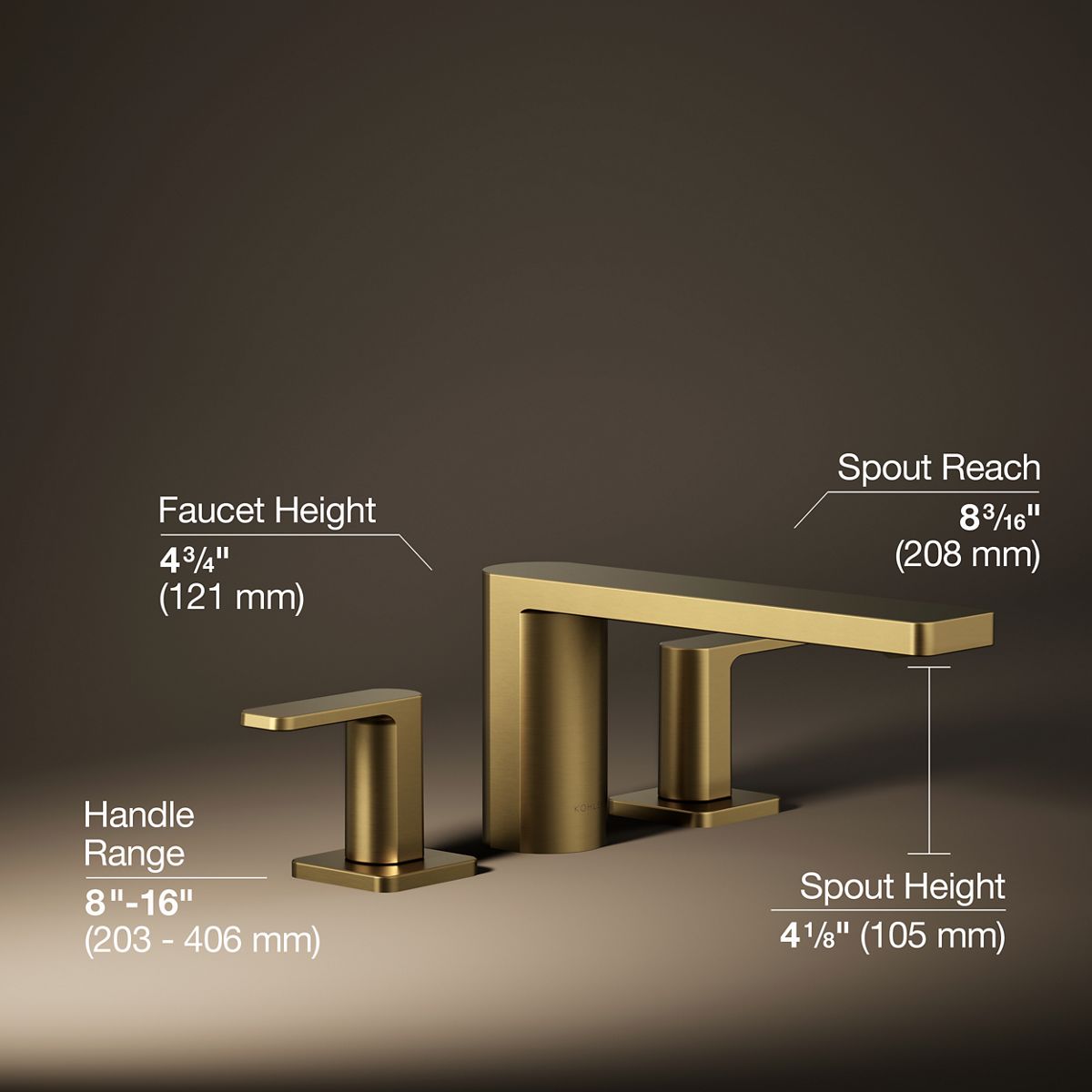 Parallel® Deck-mount bath faucet