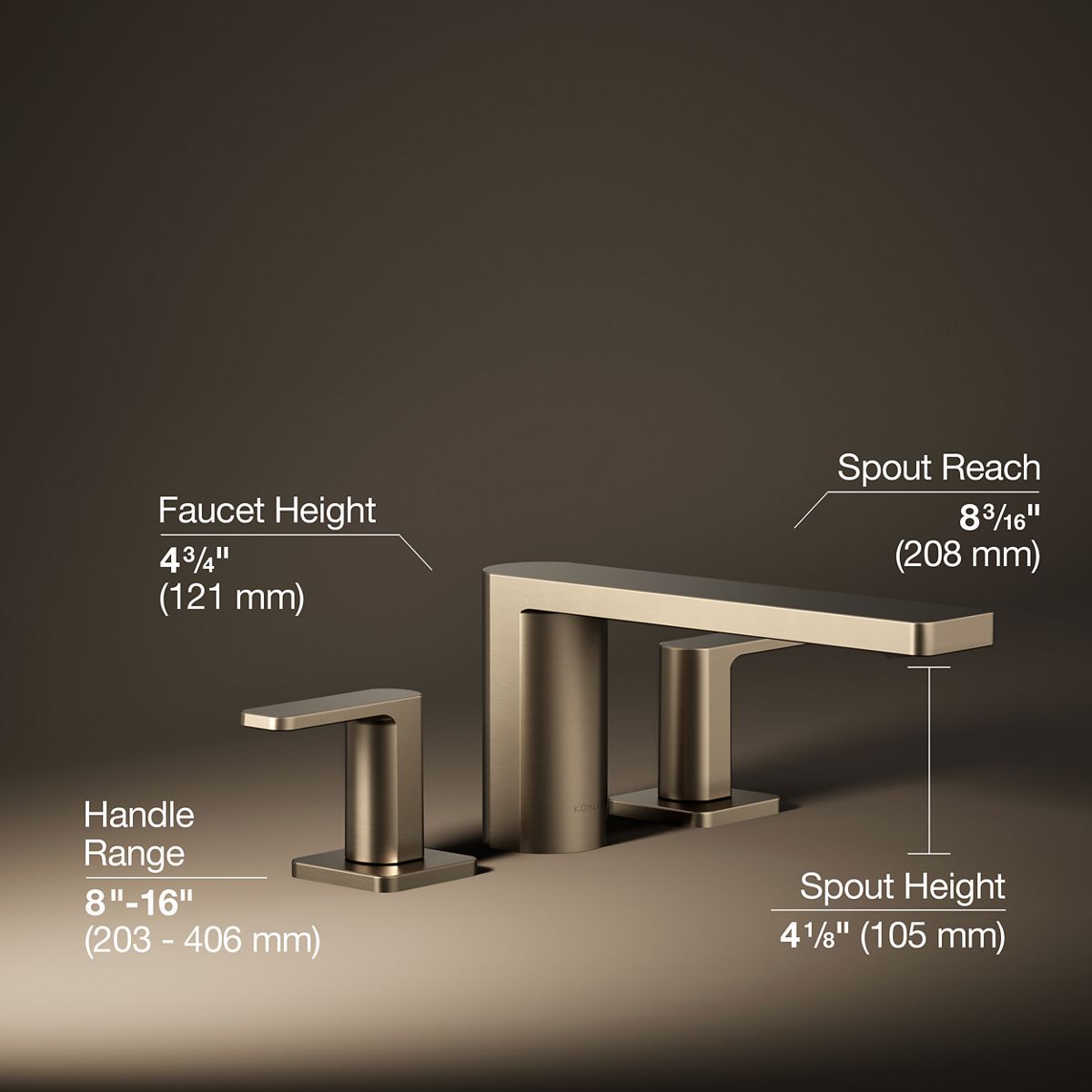 Parallel® Deck-mount bath faucet