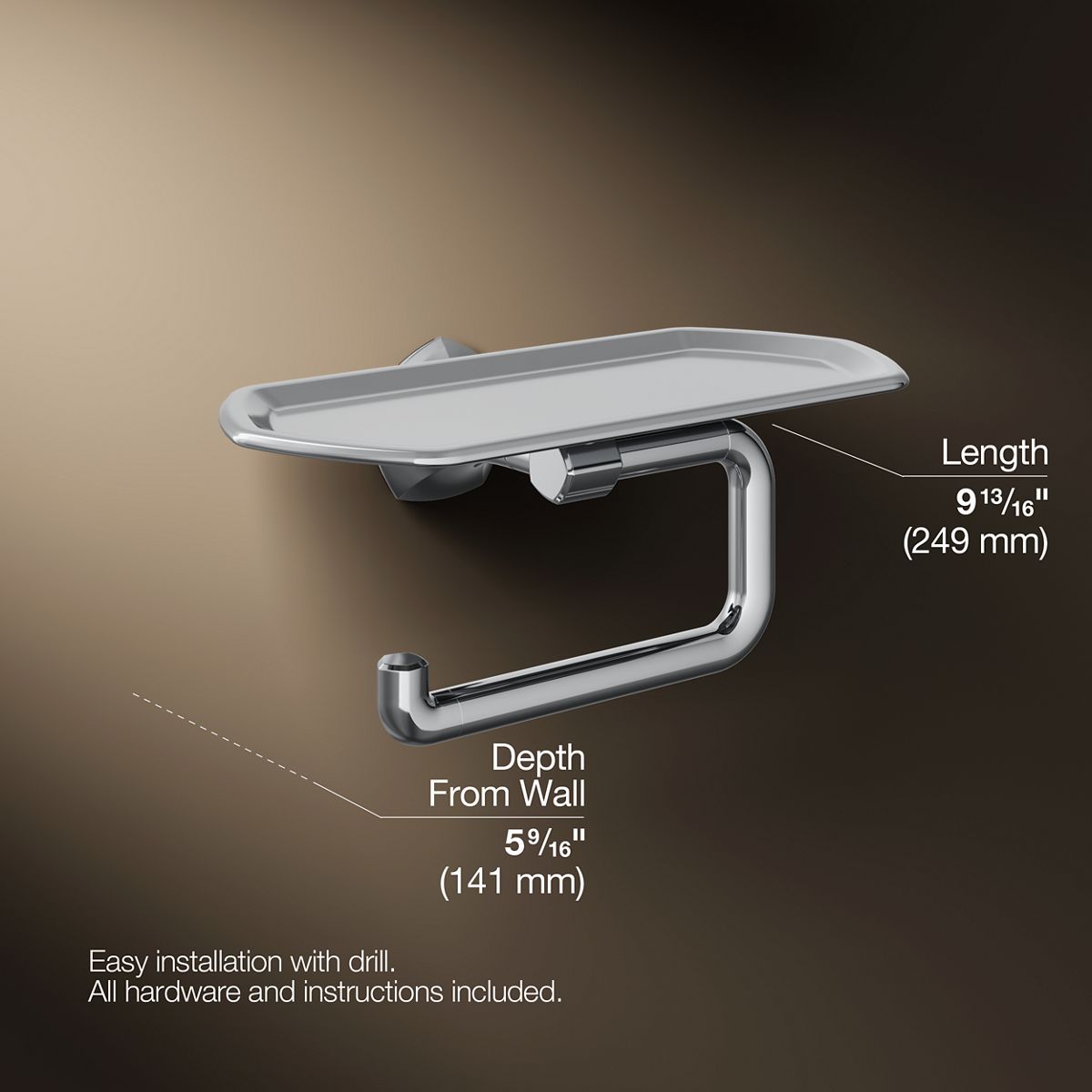 Occasion® Toilet paper holder with tray