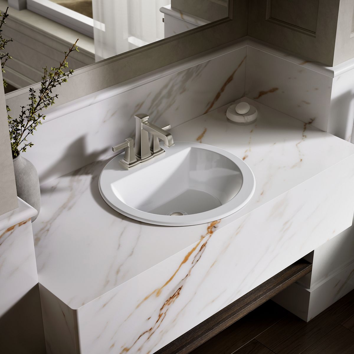 Bryant® 19" round drop-in bathroom sink