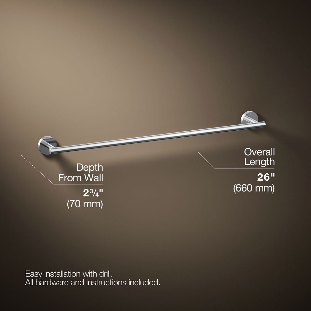 Elate® 24" towel bar