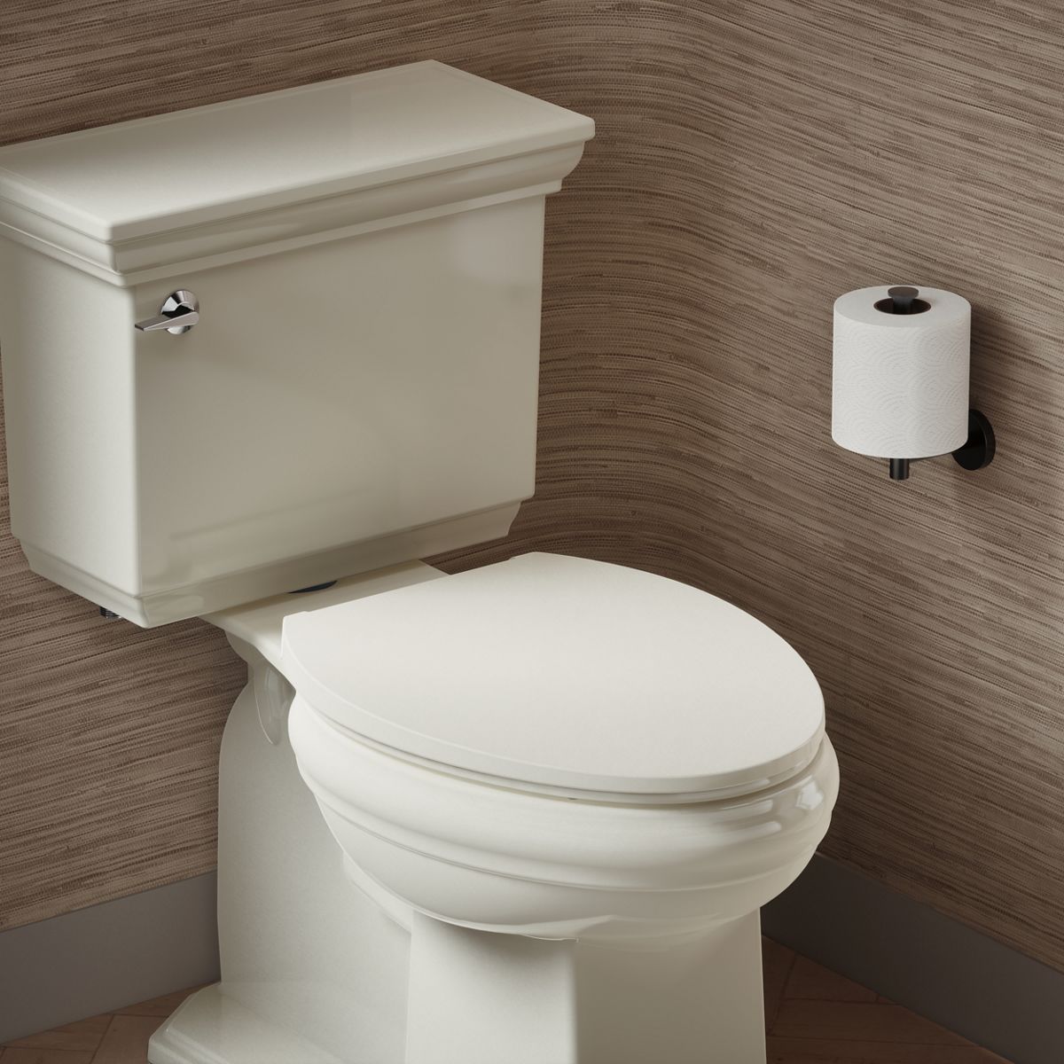 Glissade® ReadyLatch® Quiet-Close™ elongated toilet seat