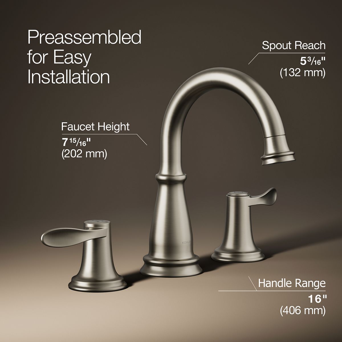 Bellera® Widespread bathroom sink faucet, 1.0 gpm