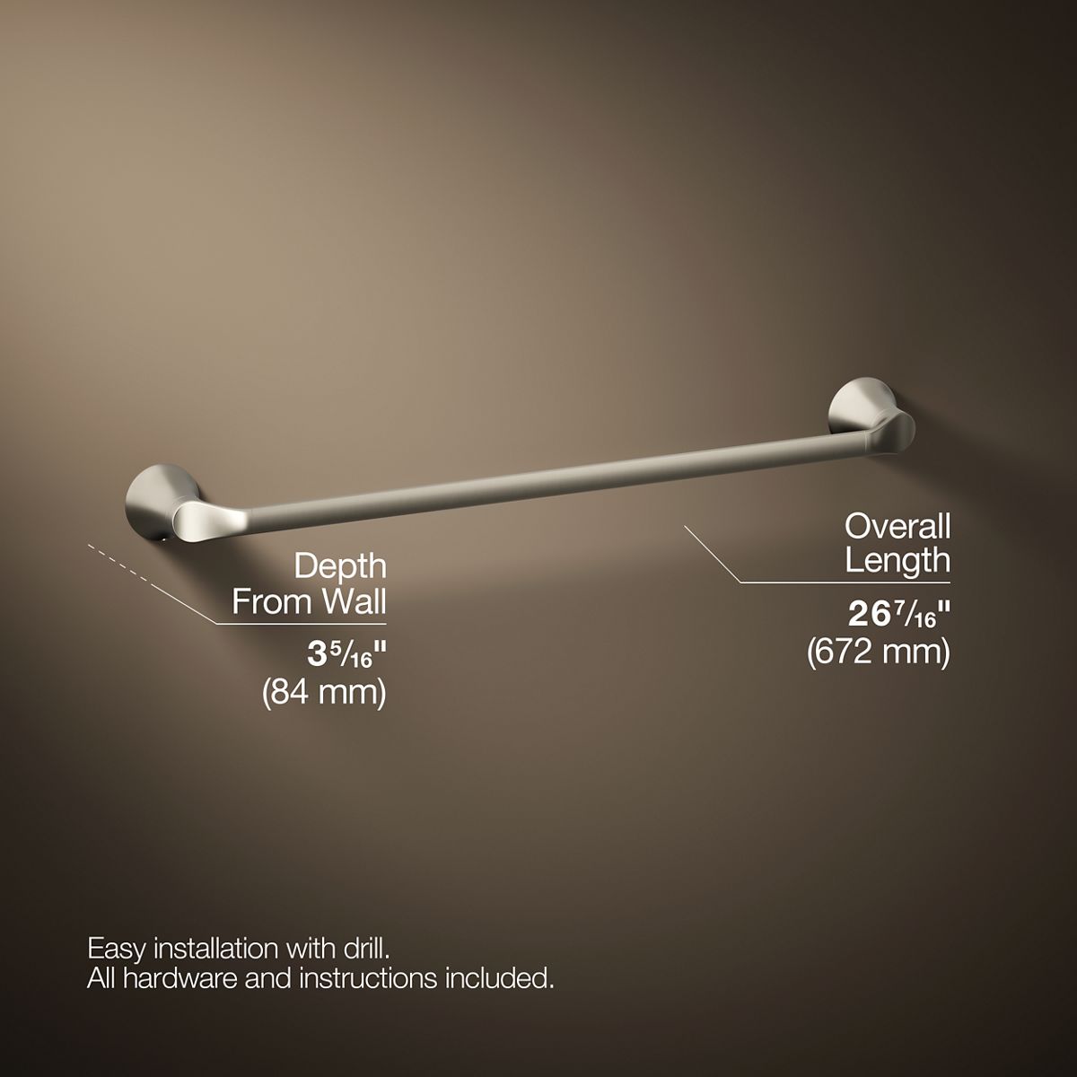 Simplice® 24" towel bar