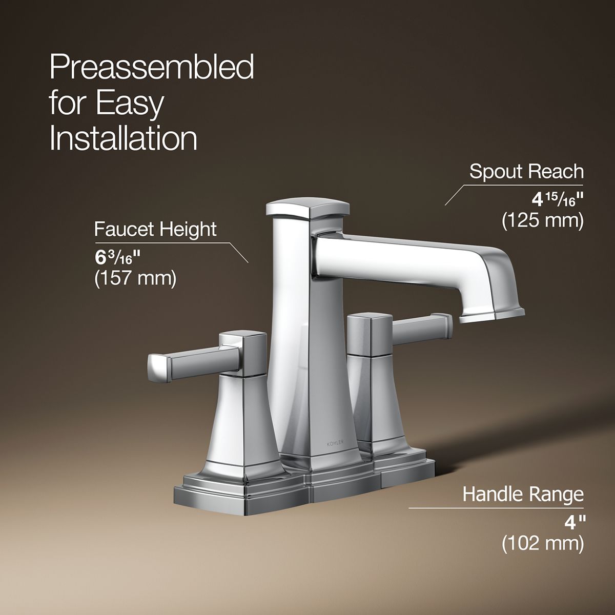 Riff® Centerset bathroom sink faucet, 0.5 gpm