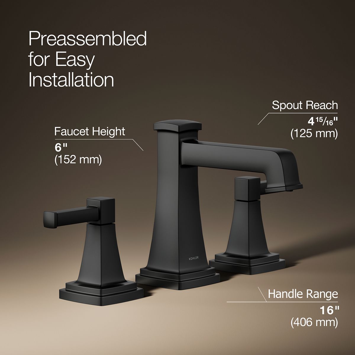 Riff® Widespread bathroom sink faucet, 0.5 gpm