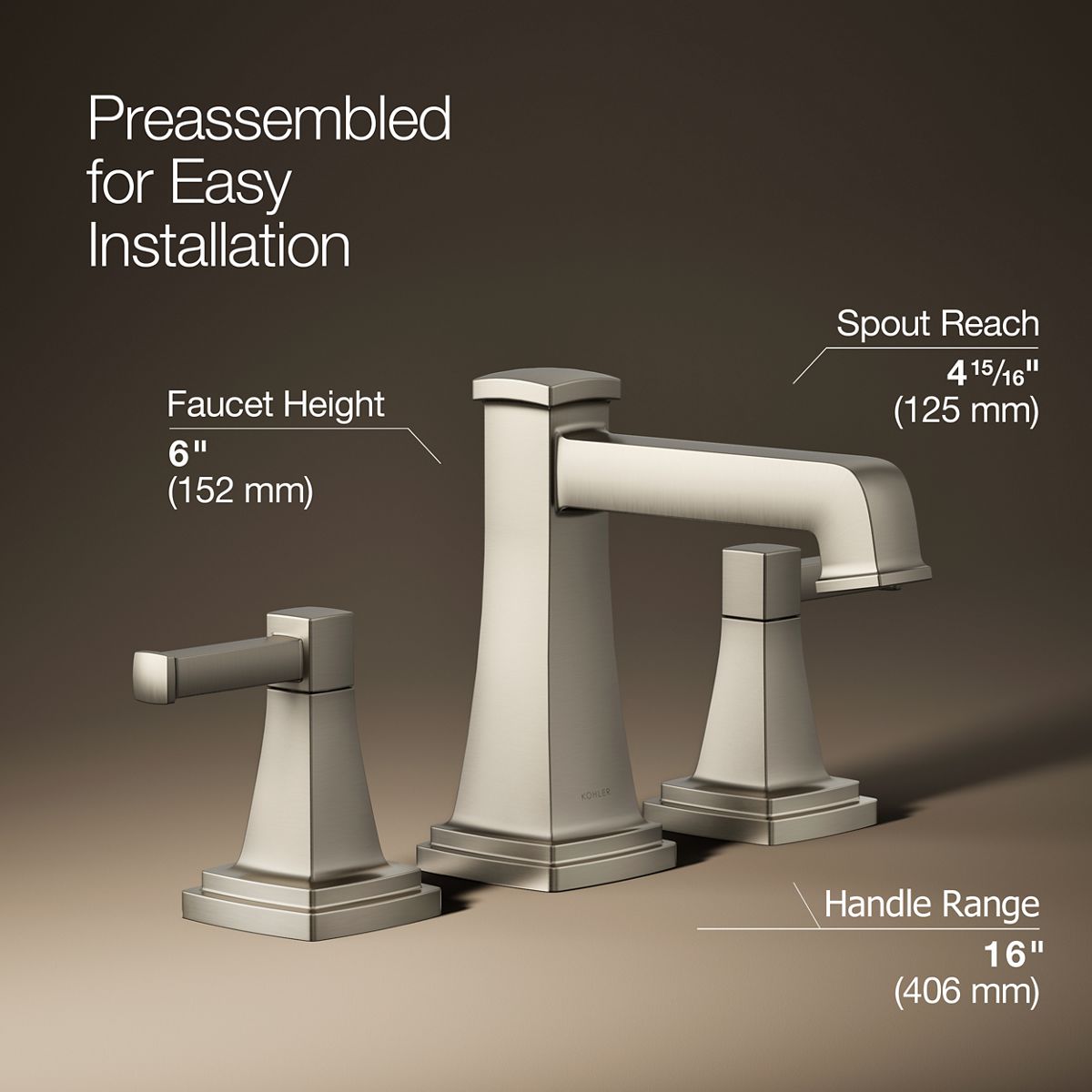 Riff® Widespread bathroom sink faucet, 0.5 gpm
