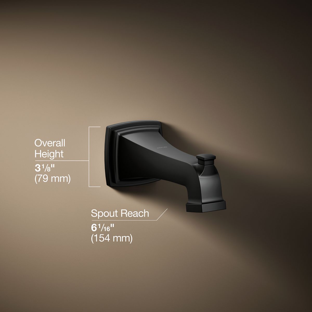 Riff® Wall-mount bath spout with diverter