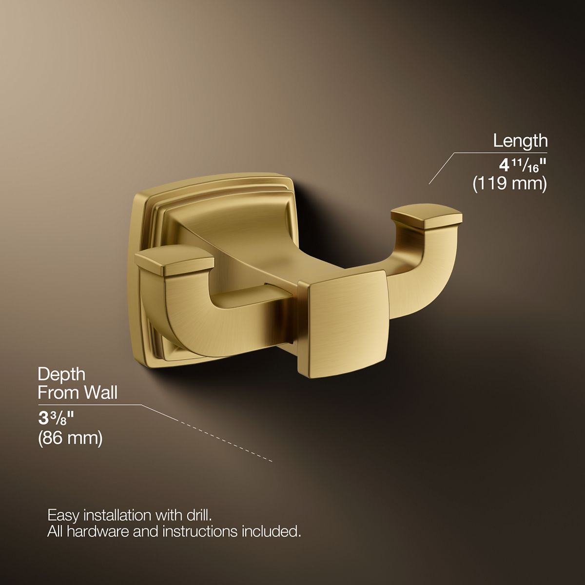 Riff® Double robe hook