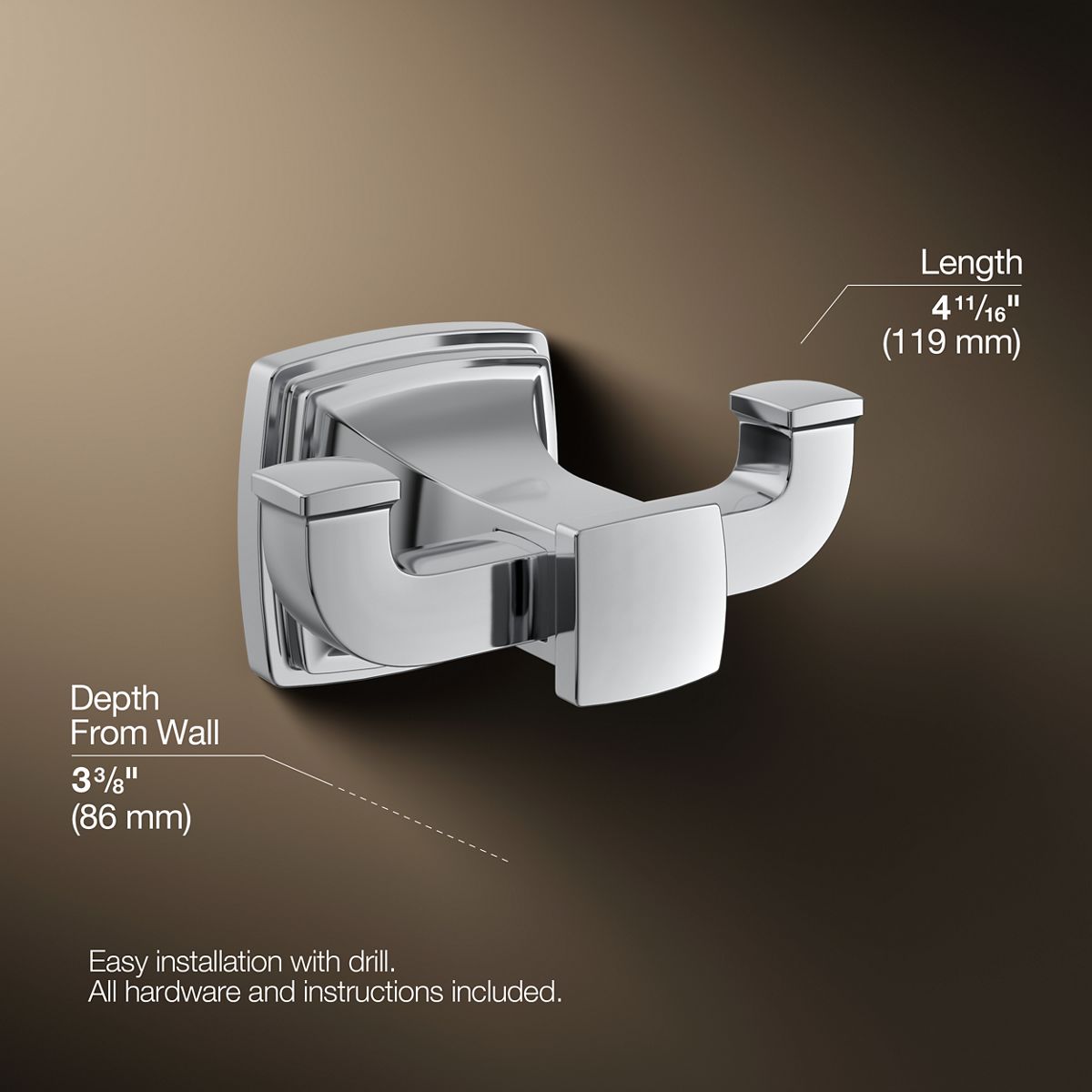Riff® Double robe hook