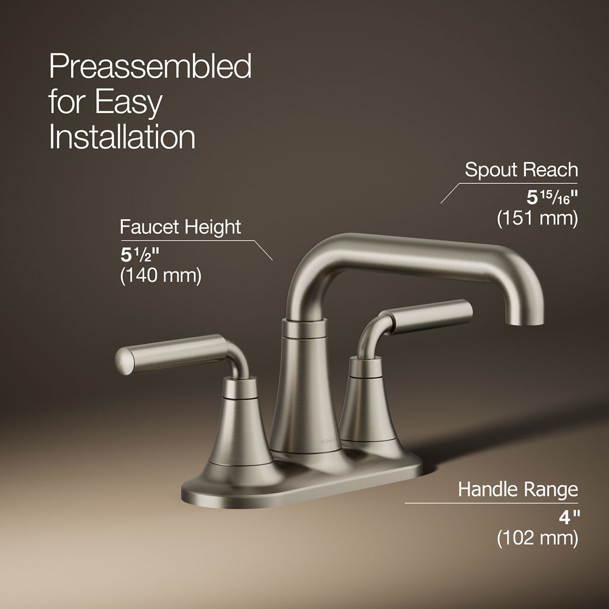 Tone™ Centerset bathroom sink faucet, 1.2 gpm