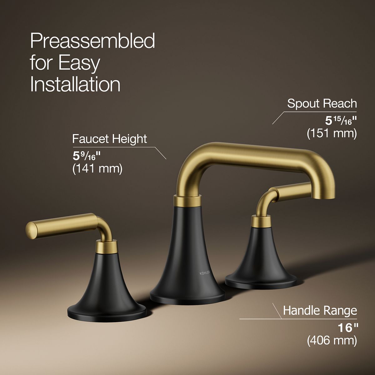 Tone™ Widespread bathroom sink faucet, 1.2 gpm