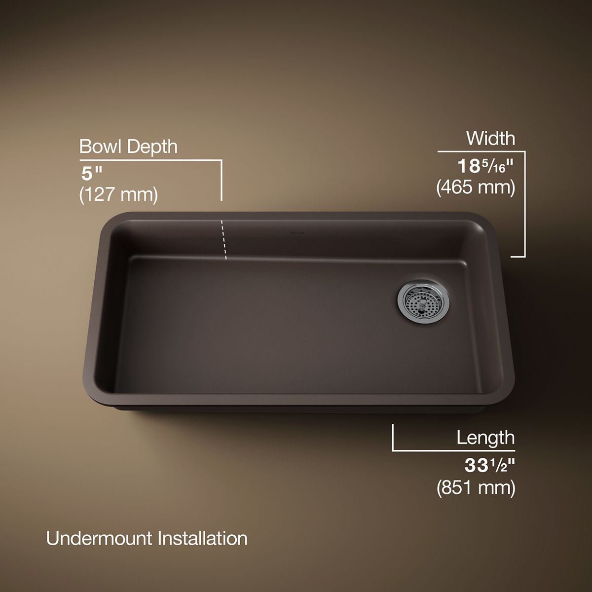 Cairn® 33" undermount single-bowl kitchen sink